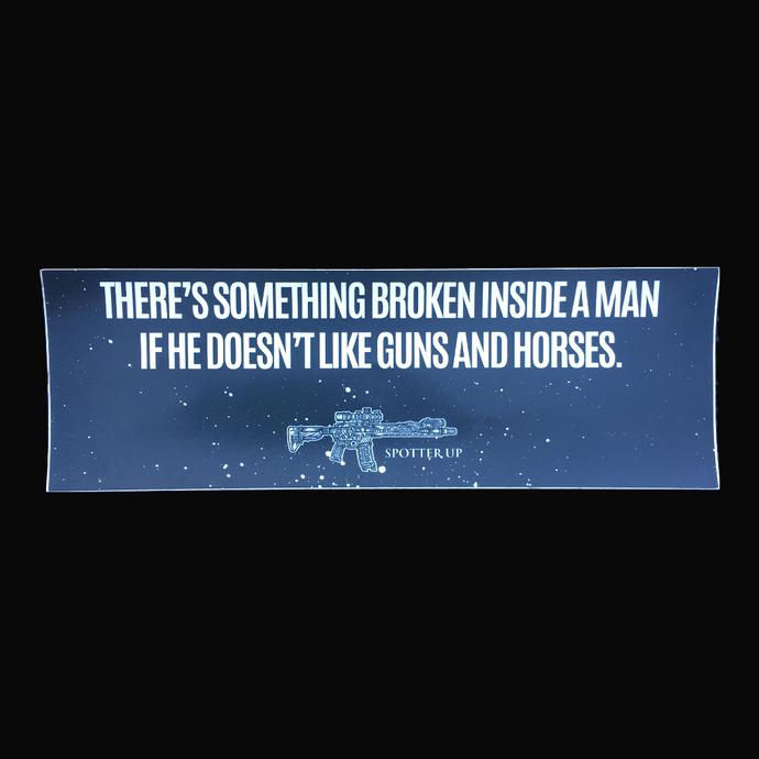 Bumpersticker Guns and Horses 3